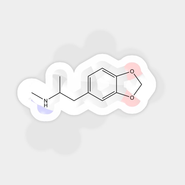 Ecstasy Molecule Chemistry Sticker by ChemECool